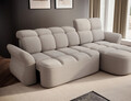 Coltar extensibil dreapta 3 locuri ELTAP, Beneth, 301x185x115 cm, lemn/poliester, bej