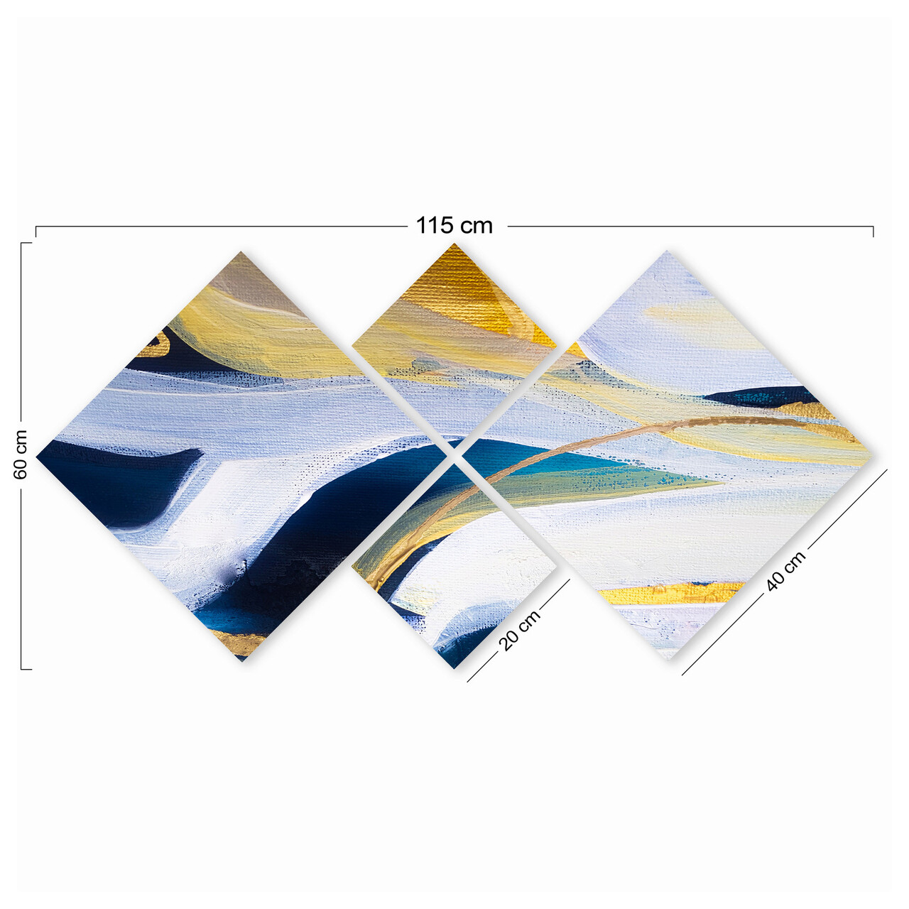 Set 4 tablouri decorative, 4MDF1955509222, MDF, Imprimat UV, Multicolor