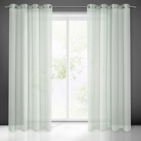 Perdea eurofirany, esim, 140x250 cm, poliester, verde menta