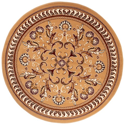 Covor Aspento, Decorino, 160×160 cm, polipropilena, maro/bej Decorino