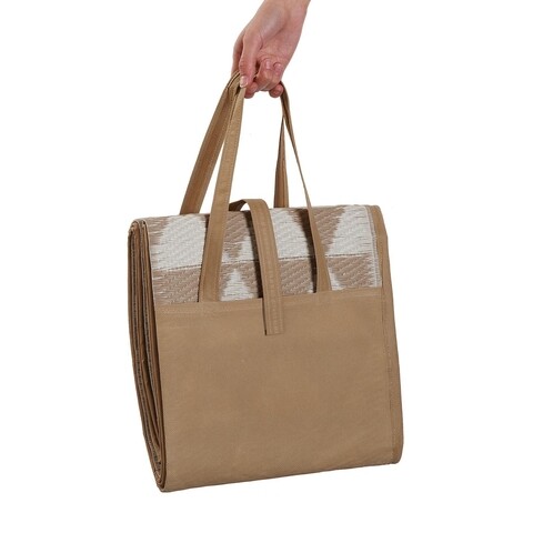 Patura pentru picnic triangles brown, versa, 90 x 180 cm, polipropilena