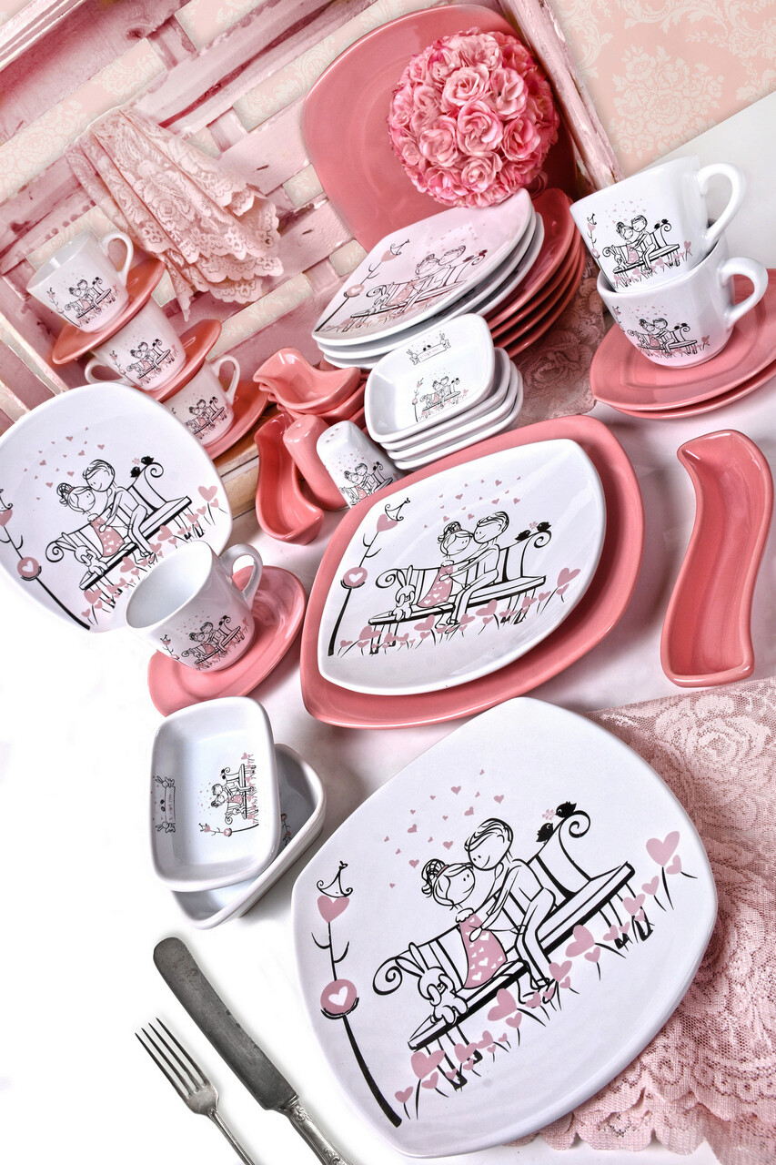 Set de mic dejun, Keramika, 275KRM1614, Ceramica, Multicolor - 2 | YEO