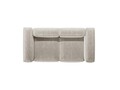 Canapea 2 locuri, Bergamo, Cosmopolitan Design, 224x108x70 cm, catifea chenille raiata, ivoriu