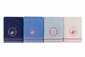 Set 4 prosoape 408, Beverly Hills Polo Club, 50x90 cm, bumbac, albastru/alb