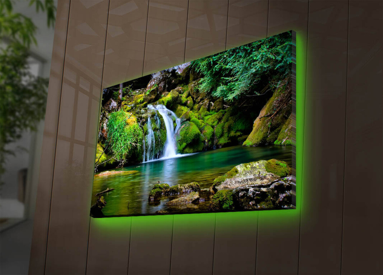 Tablou decorativ cu lumina LED, 4570DACT-34, Dimensiune: 45 x 70 cm, Multicolor - view 3