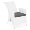 Fotoliu dining, Miami, L.61 l.65 H.105, aluminiu, alb/gri