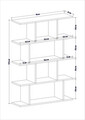 Corp biblioteca, Colman, Harmon, 90x25x127.4 cm, Alb / Antracit