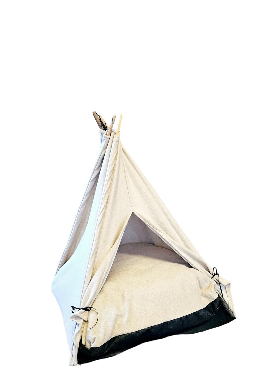 Pat pentru animale de companie, Hanah Home, Pet Çadır, 52x70x60 cm, Crem