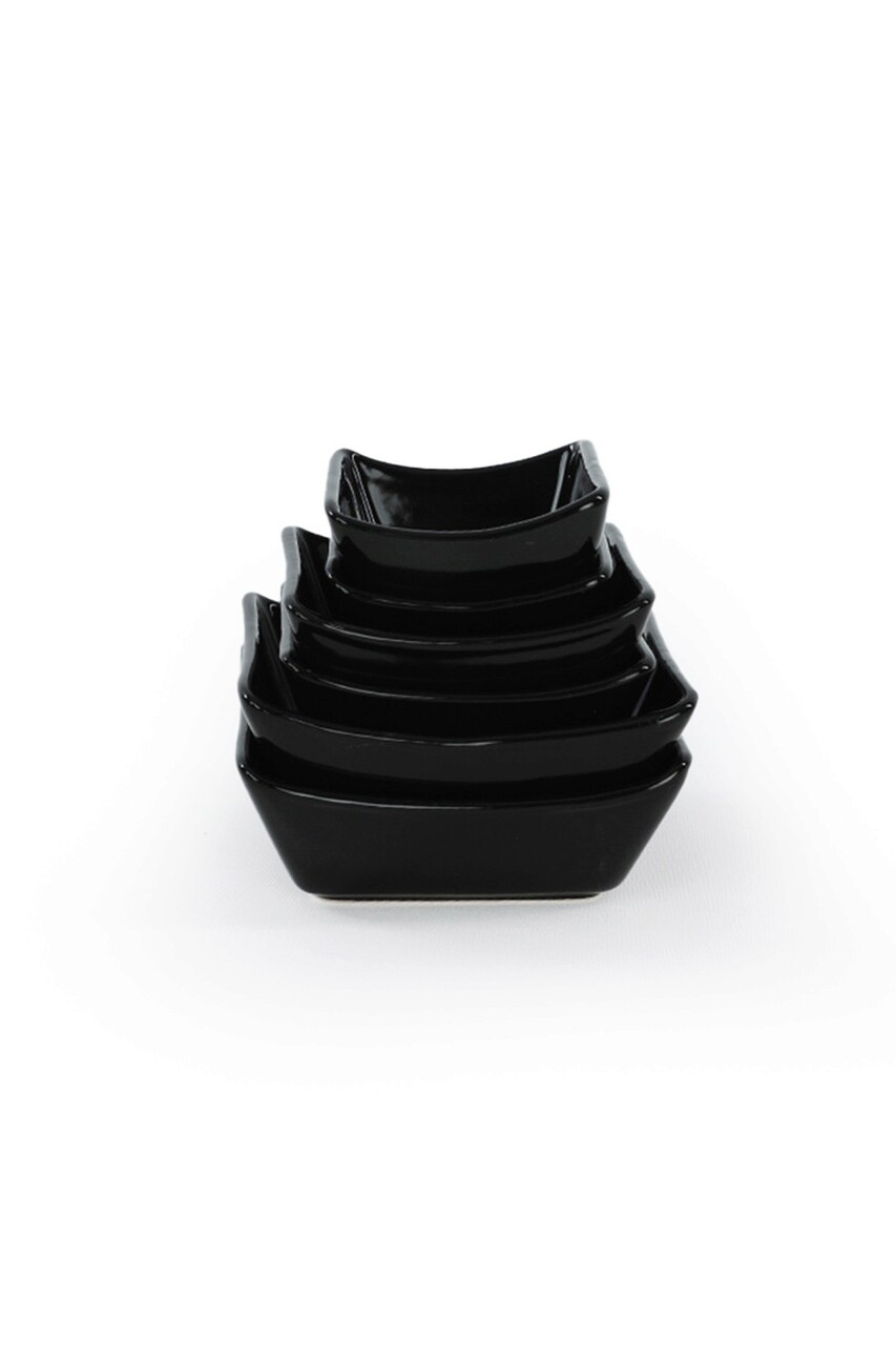 Set boluri pentru sos, Keramika, 275KRM1172, Ceramica , Dimensiune: 12 x 4,7 cm / 325 cc (2 bucăți), Negru
