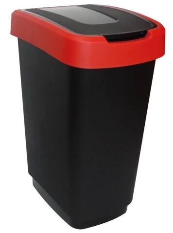 Cos de gunoi domino, jotta, 50 l, plastic, rosu