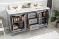 Set mobilier de baie (3 piese), Jussara, Michigan 60, Gri inchis