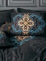 Lenjerie de pat dubla, Dorhan - Black, Cotton Box, Bumbac Satinat