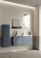 Dulap de baie cu chiuvetă, Hanah Home, Ferla 110, Albastru petrol