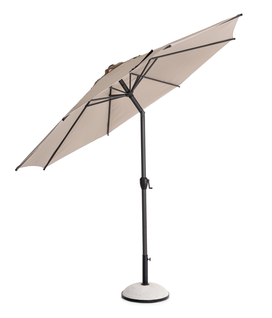 Umbrela pentru gradina / terasa Rio, Bizzotto, Ø 300 cm, stalp Ø 48 mm, otel/poliester, grej - 1 | YEO