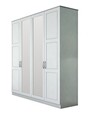Dulap pentru haine, Rabi, Rb-163, 140x184x52 cm, Alb mat