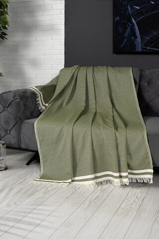 Cuvertura de pat, Alinda - Green (170 x 300), DC Home, Bumbac