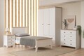 Pat de o persoană, Alfa Design, Uren Modern Country, Stejar alb
