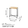 Masuta de cafea, Cerritos, Shb-003, 40x56x26 cm, Lemn, Negru / Natural