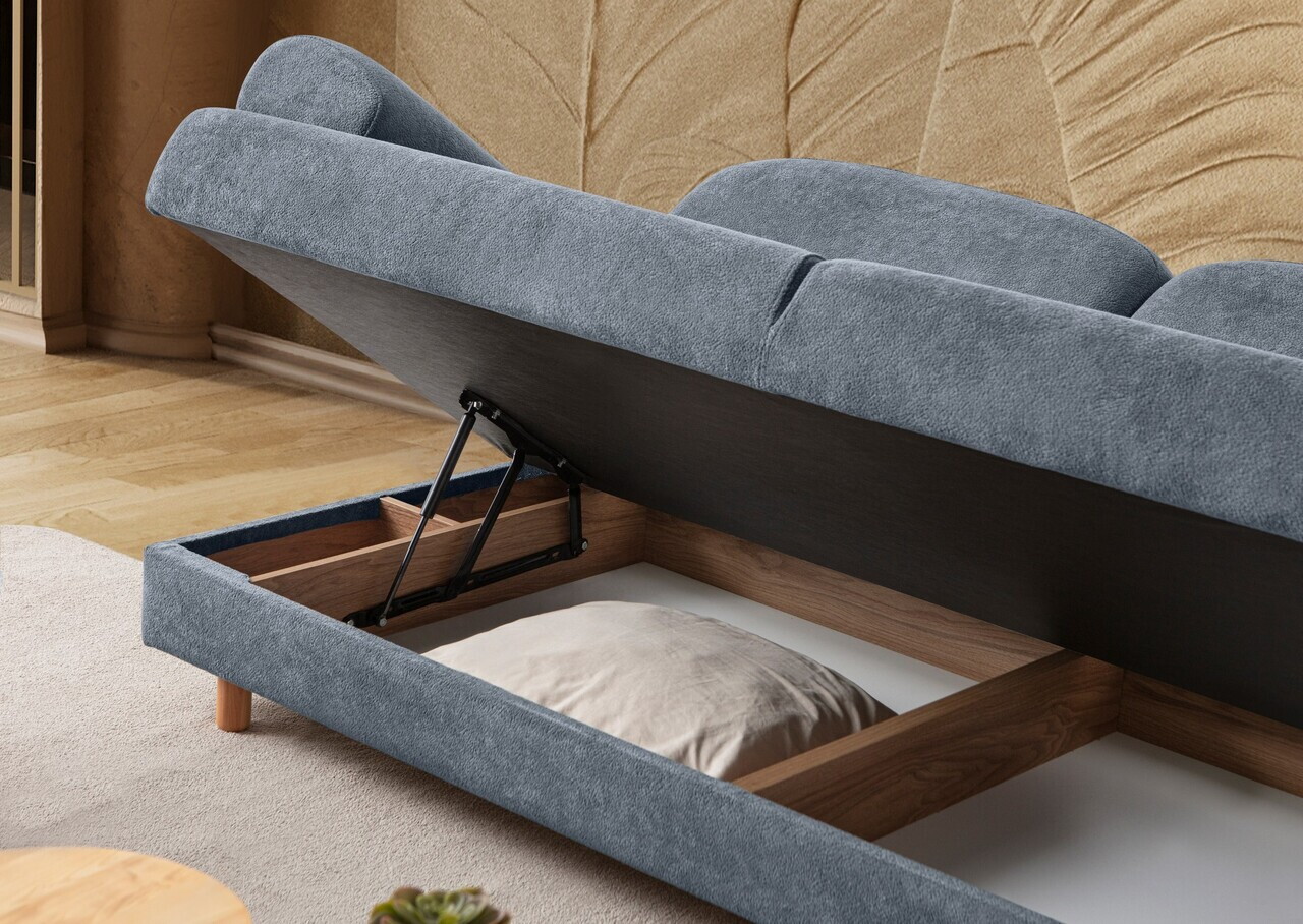 Canapea extensibila 3 locuri, Atelier del Sofa, 752EST1167, Albastru — imaginea 3