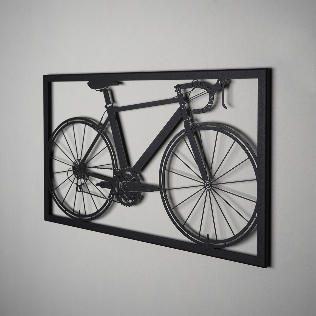 Decoratiune de perete, Bicycle, Dimensiune: 41 x 70 cm (1 bucată), Negru — imaginea 3