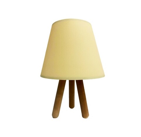 Lampa de masa, 203- k- wood, fullhouse, 22 x 33 cm, 1 x e27, 60w, crem/natural