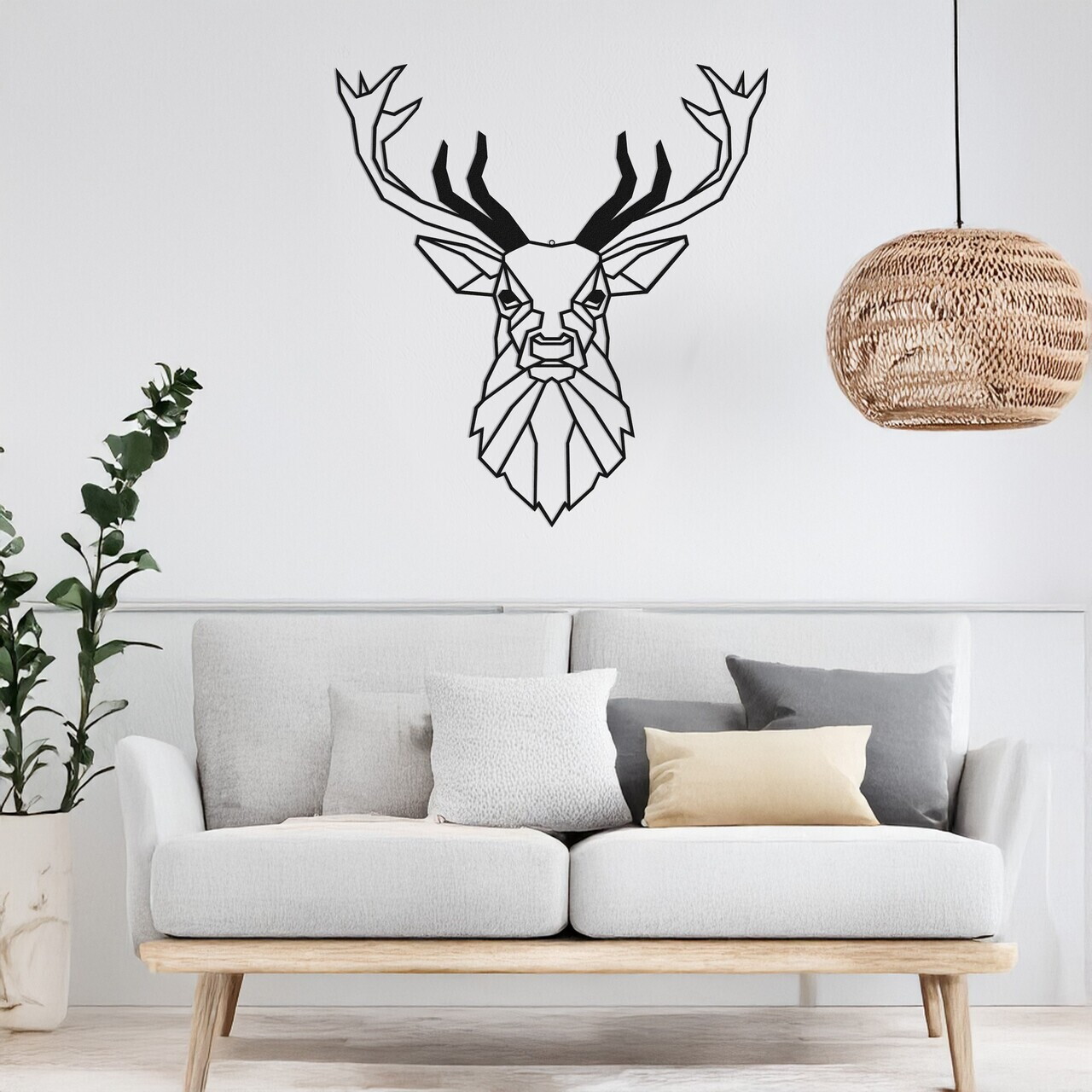 Decoratiune de perete, DEC-BL016, Dimensiune: 40 x 40 cm, Negru