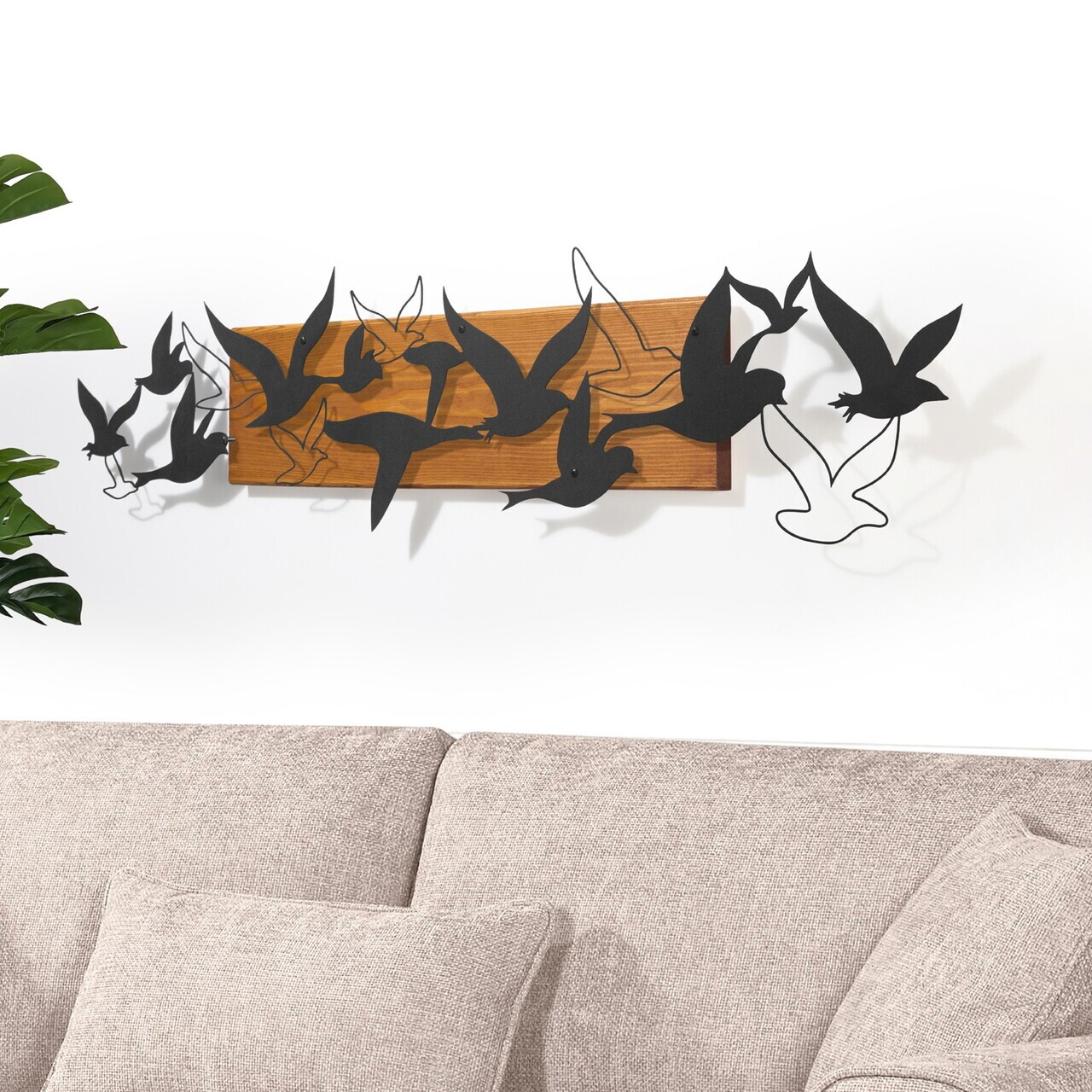 Decoratiune de perete, Libertà, Cadru: Lemn (Grosime: 2 cm), Nuc negru — imaginea 5
