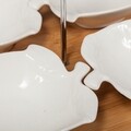 Set 4 boluri pentru aperitive si suport Creaciones Meng, portelan/bambus