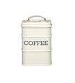 Cutie pentru cafea, Kitchen Craft, 11 x 11 x 17 cm, otel nituit, crem