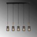 Lustra, Fulgor, 942FLG1457, Metal, Negru/Maro antic
