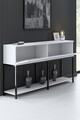 Consola, Bexley, Lord, 150x80x30 cm, PAL, Alb/Negru
