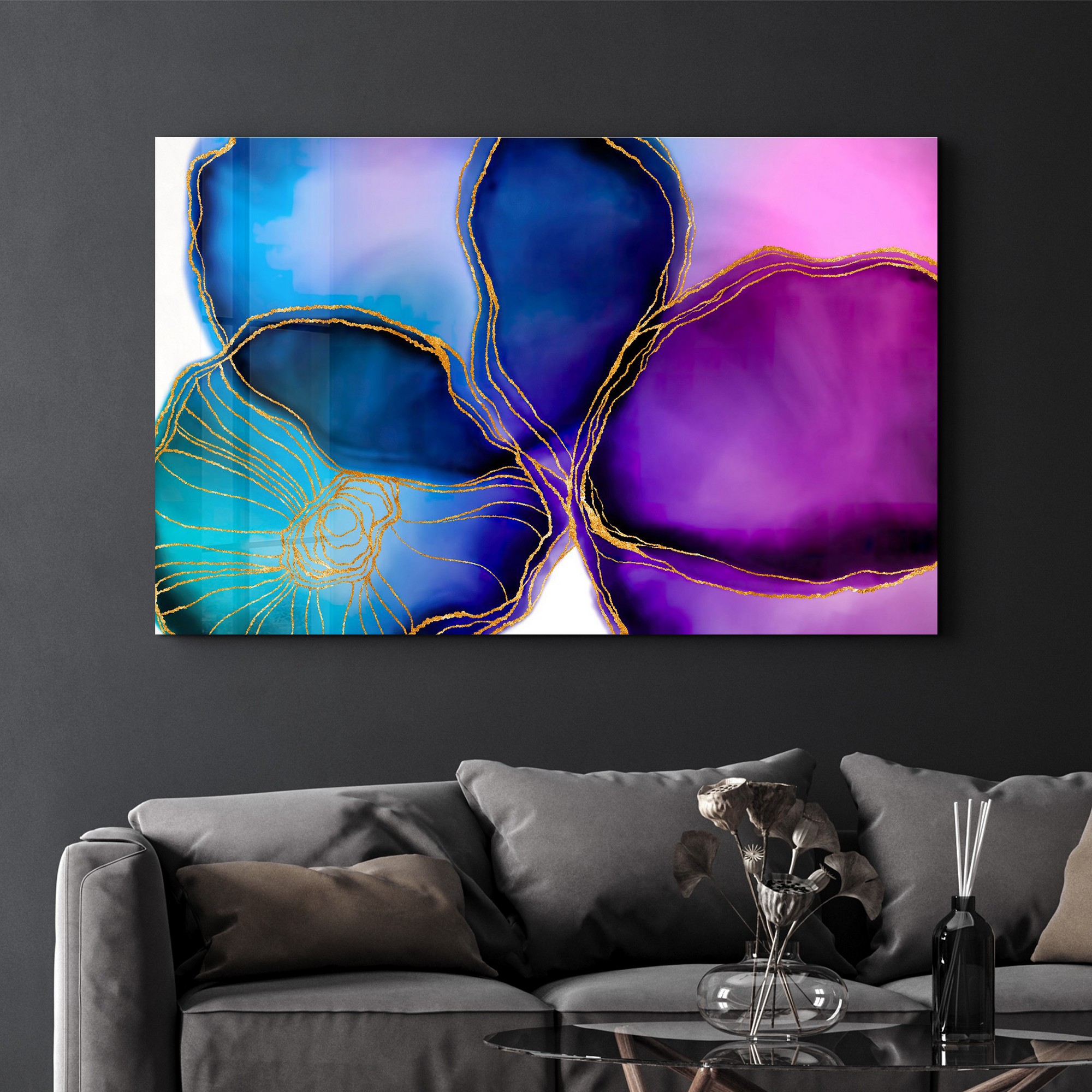 Tablou decorativ, CAM-2085, Dimensiuni: 46 x 72 cm, Multicolor