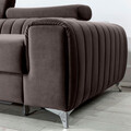 Coltar extensibil stanga 3 locuri ELTAP, LT-22VE, Grayson, 278x205x92 cm, lemn/poliester, maro