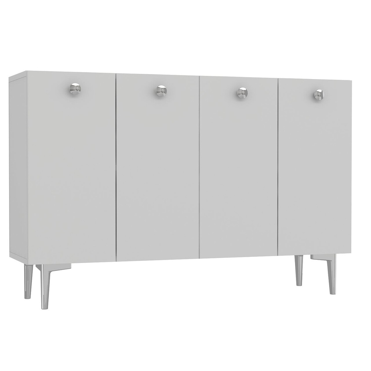 Consola, Hanah Home, Betty, 120x80x29.6 cm, PAL , Alb / Argintiu - view 4