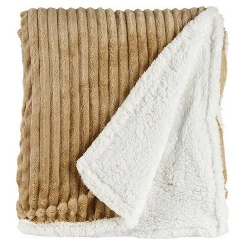 Patura Finley, Gift Decor, 150 x 200 cm, velur raiat/corduroy, maro deschis 150 imagine 2022
