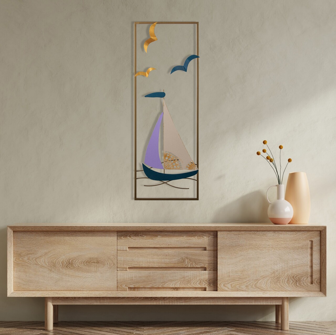 Decoratiune, Port de Cannes, Dimensiune: 32 x 5 x 90 cm, Multicolor - view 2