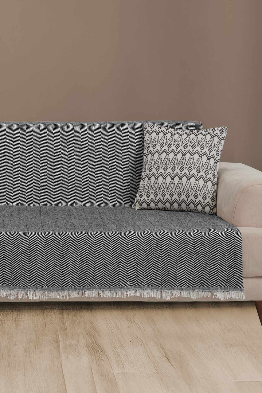 Cuvertura de pat, L'essentiel Maison, 2M Baglamasiz, Bumbac, Negru — imaginea 3