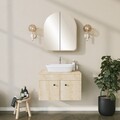 Dulap de baie, Neostill, Hope Cabinet, 12x45x50 cm, 100% CARTON DURO, Bej