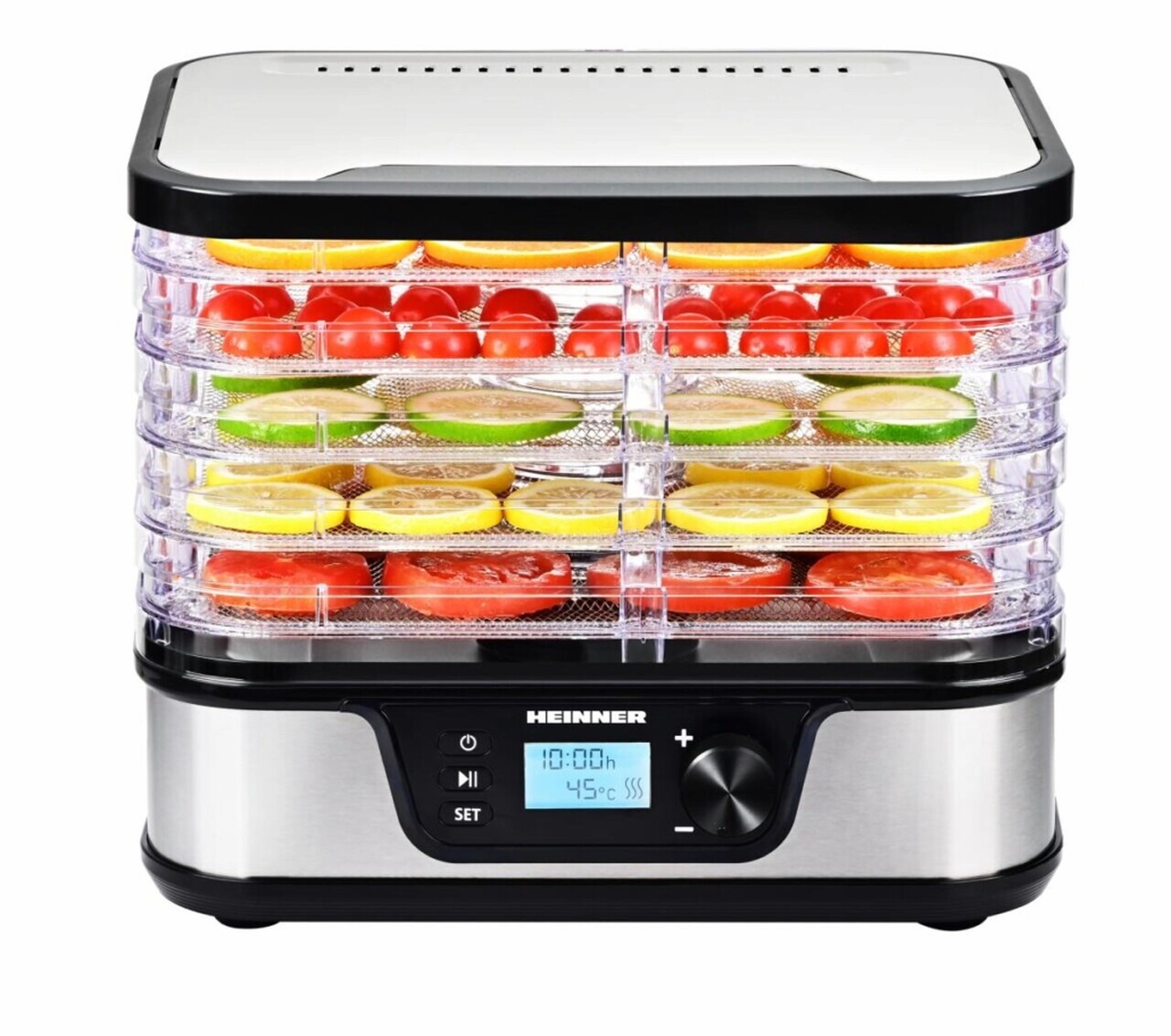 Deshidrator fructe si legume EliteDry, Heinner, 320-380W, argintiu/negru - view 3