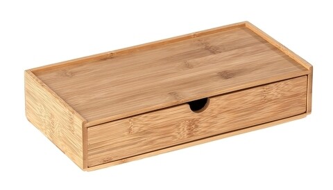Cutie depozitare cu sertar, Wenko, Terra, 28 x 6 x 14 cm, lemn de bambus, maro mezoni.ro imagine 2022 by aka-home.ro
