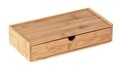Cutie depozitare cu sertar, Wenko, Terra, 28 x 6 x 14 cm, lemn de bambus, maro