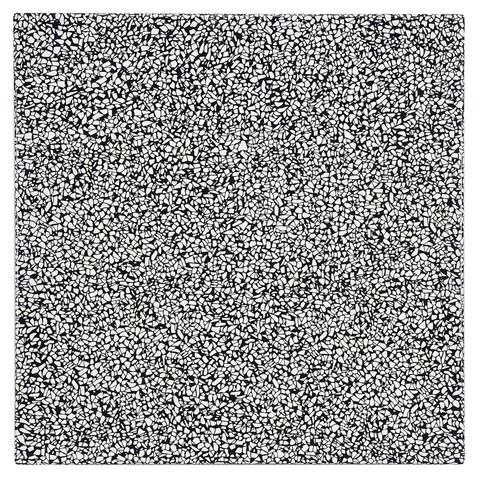 Top masa, piazza, 70 x 70 cm, werzalit, alb/negru