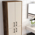 Dulap multifunctional, Hommy Craft, Berlin A, 60x200x35 cm, Maro/Crem