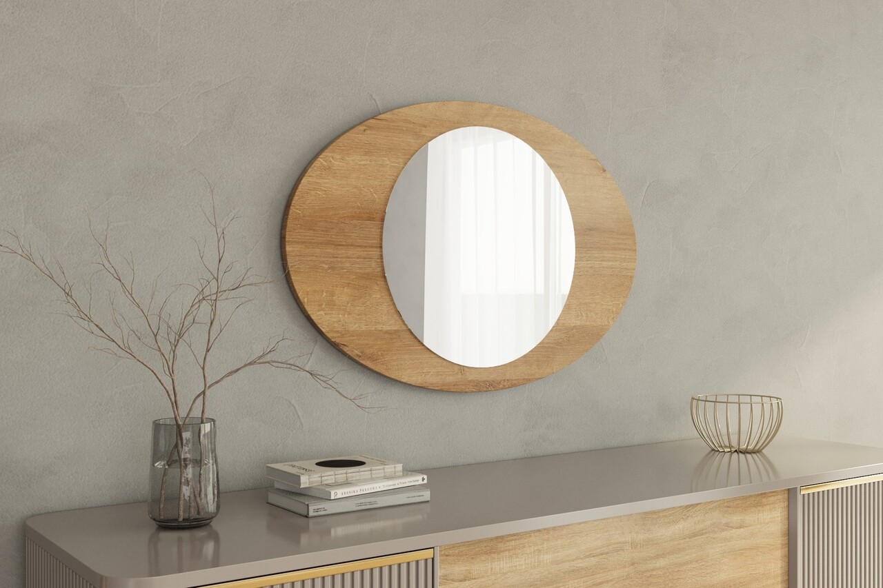 Oglinda decorativa, Siam, Obble, 60x90x2.2 cm, Maro - 1 | YEO