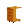 Masuta pentru living, Homitis, Section - Mustard, 35x42x54 cm