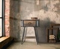 Noptiera Bronxs, Mauro Ferretti, 47.5x36.5x63.5 cm, fier, negru/gri