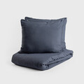 Lenjerie de pat King Size, Maisy, Homla, 3 piese, 200x220 cm, microfibra din poliester, gri