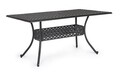 Masa de gradina Ivrea, Bizzotto, 160 x 90 x 73 cm, aluminiu turnat, gri carbune