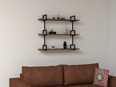 Raft de perete, puqa design, uras, 90x76x19.5 cm, pal, nuc