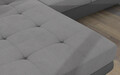 Coltar extensibil stanga 4 locuri ELTAP, Armd-54, Armando, 289x203x85 cm, lemn/poliester, gri deschis/gri